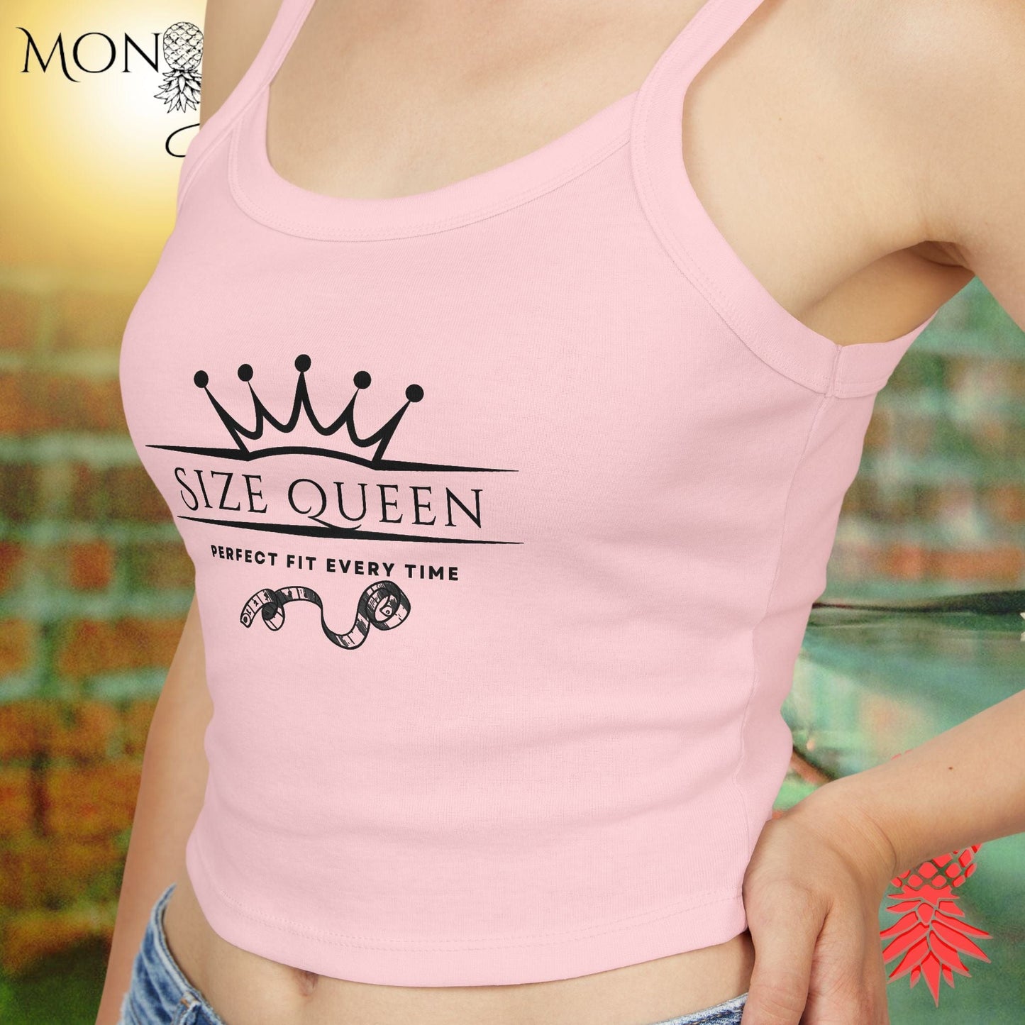 Size Queen Ladies Crop Tank