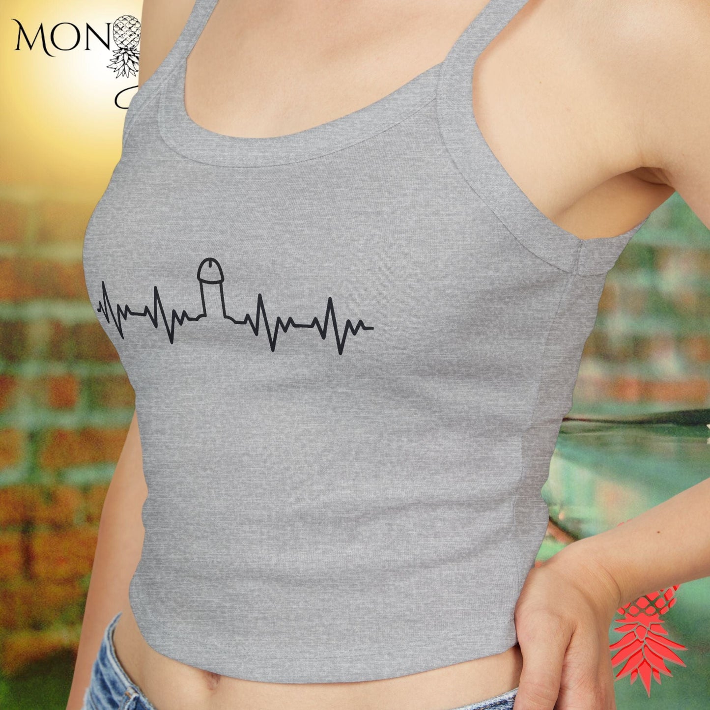 Heartbeat Hard On Ladies Crop Tank