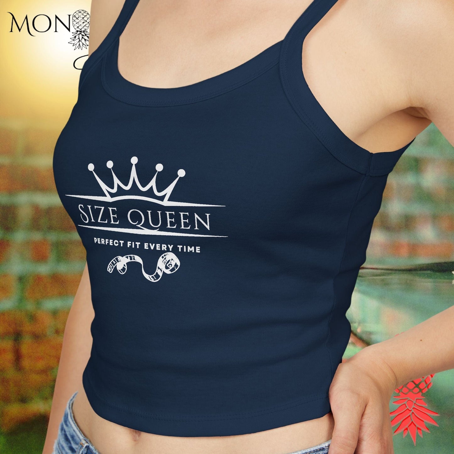 Size Queen Ladies Crop Tank