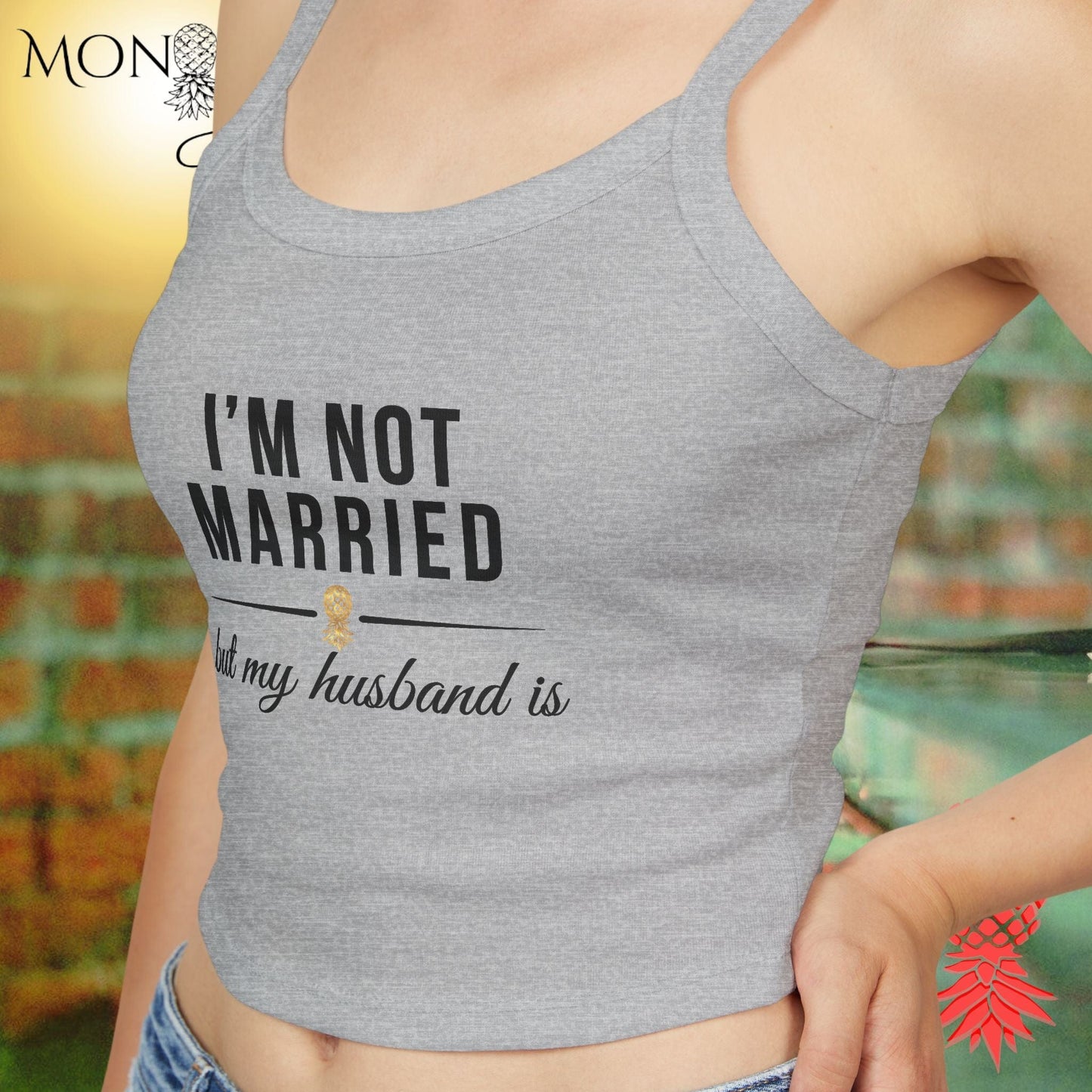 I'm Not Married Ladies Crop Tank