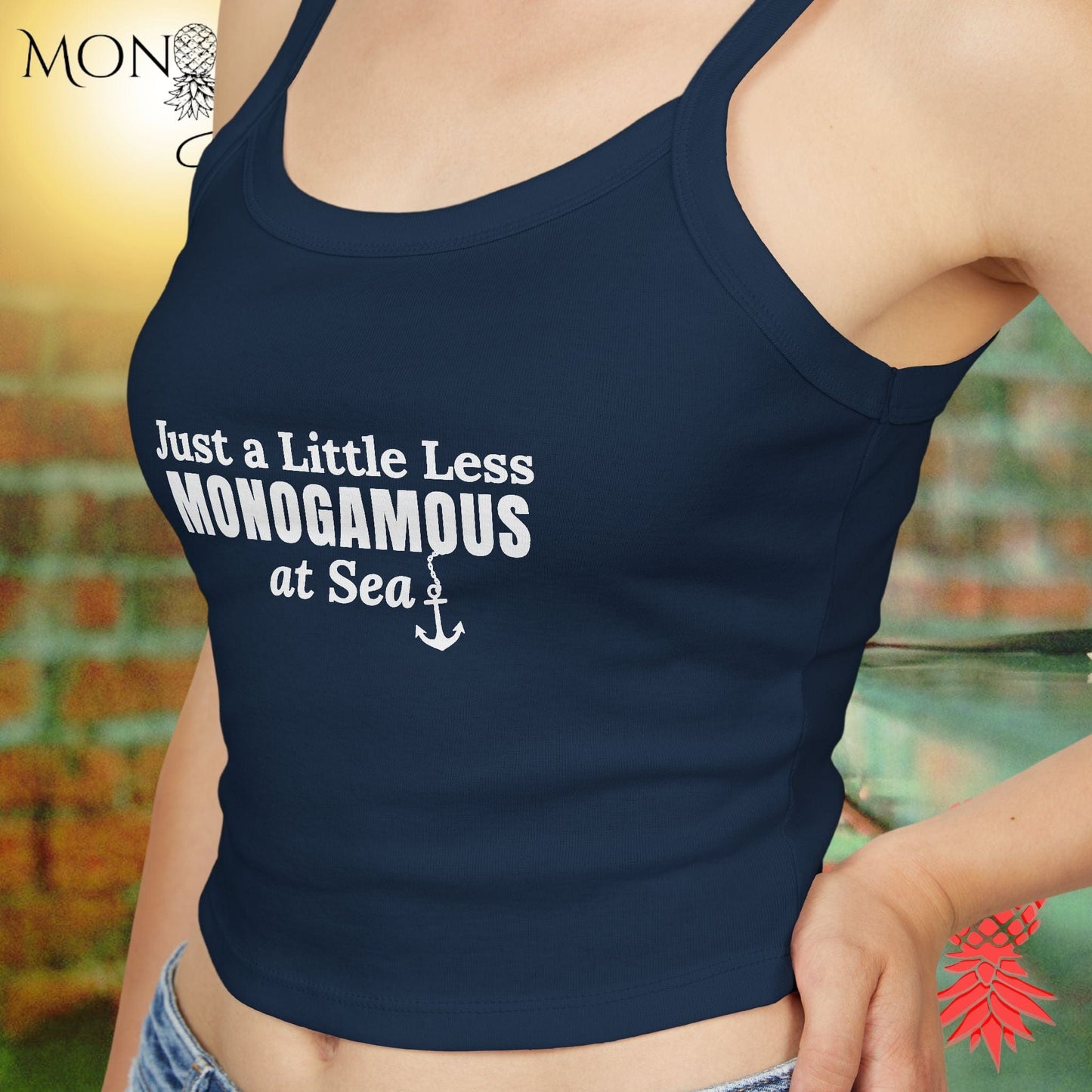 Less Monogamous at Sea Ladies Crop Tank