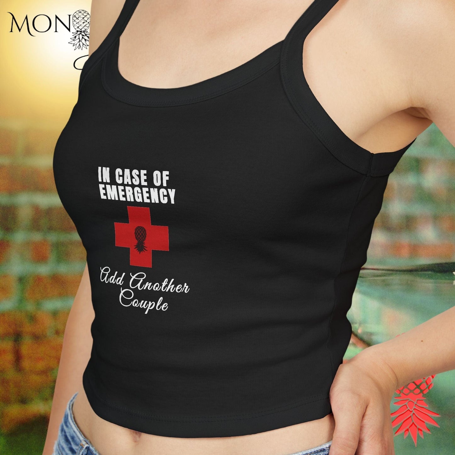 In Case of Emergency Ladies Crop Tank