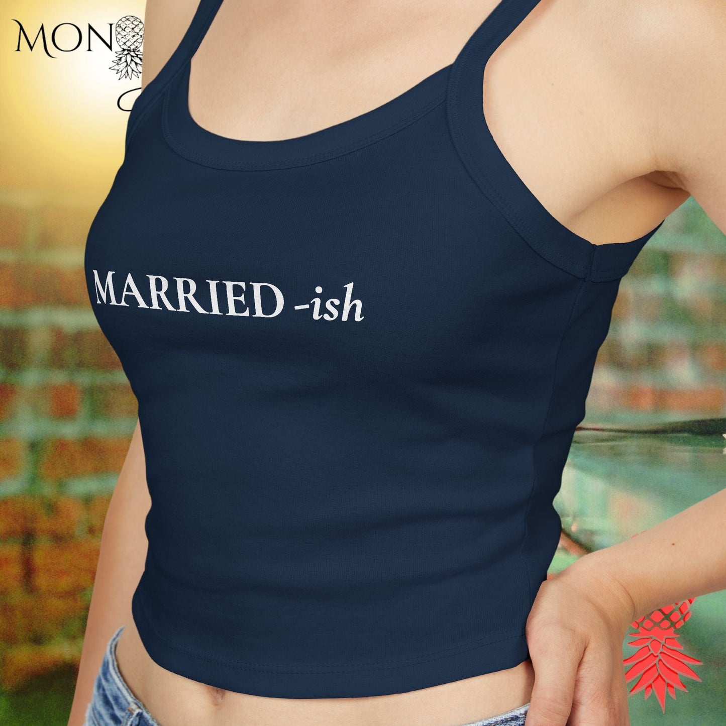 Married-ish Ladies Crop Tank
