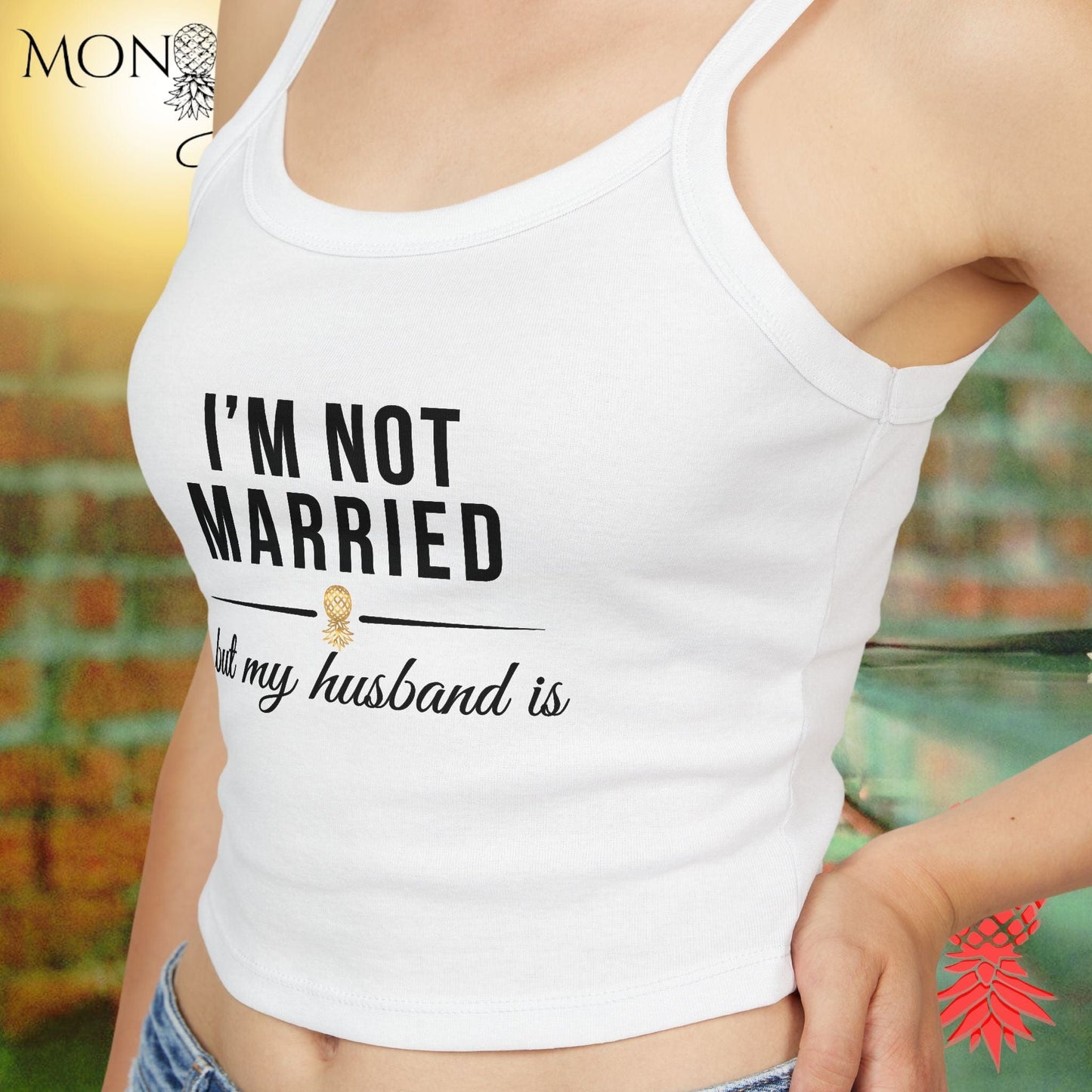 I'm Not Married Ladies Crop Tank