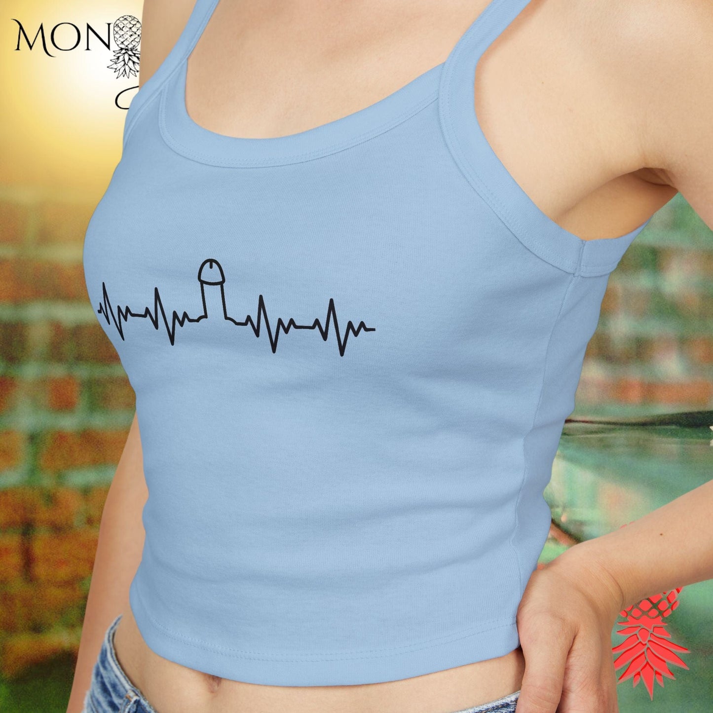 Heartbeat Hard On Ladies Crop Tank