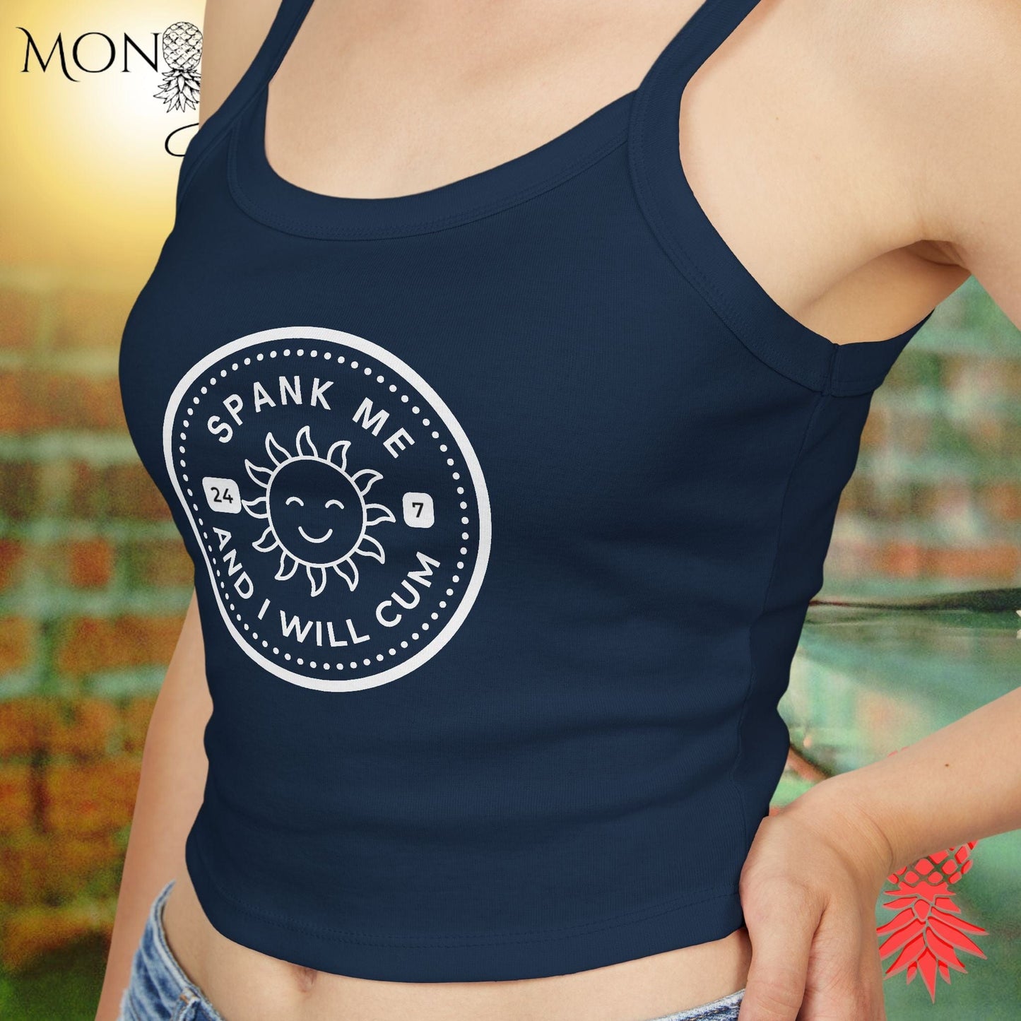 Spank Me Ladies Crop Tank