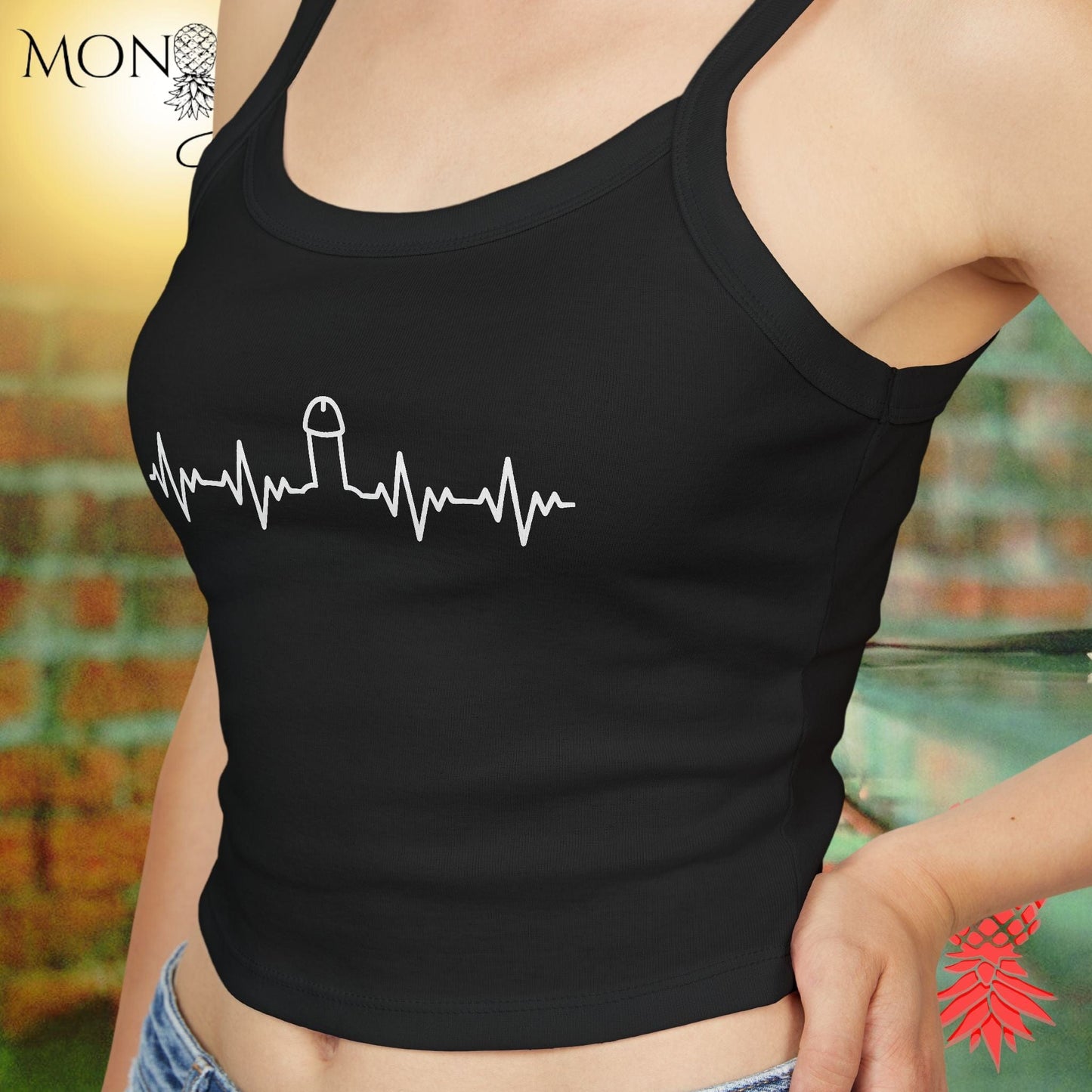 Heartbeat Hard On Ladies Crop Tank