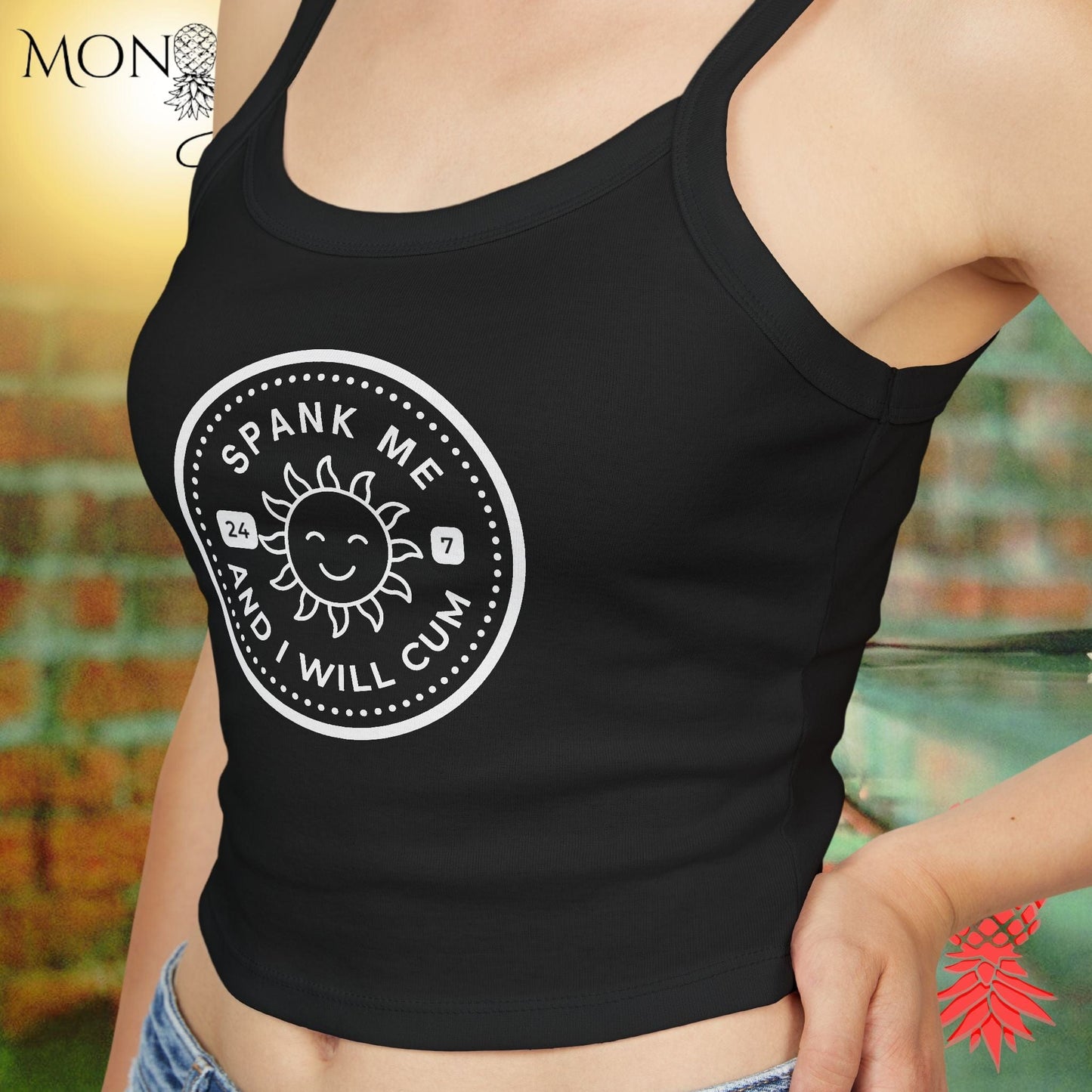 Spank Me Ladies Crop Tank