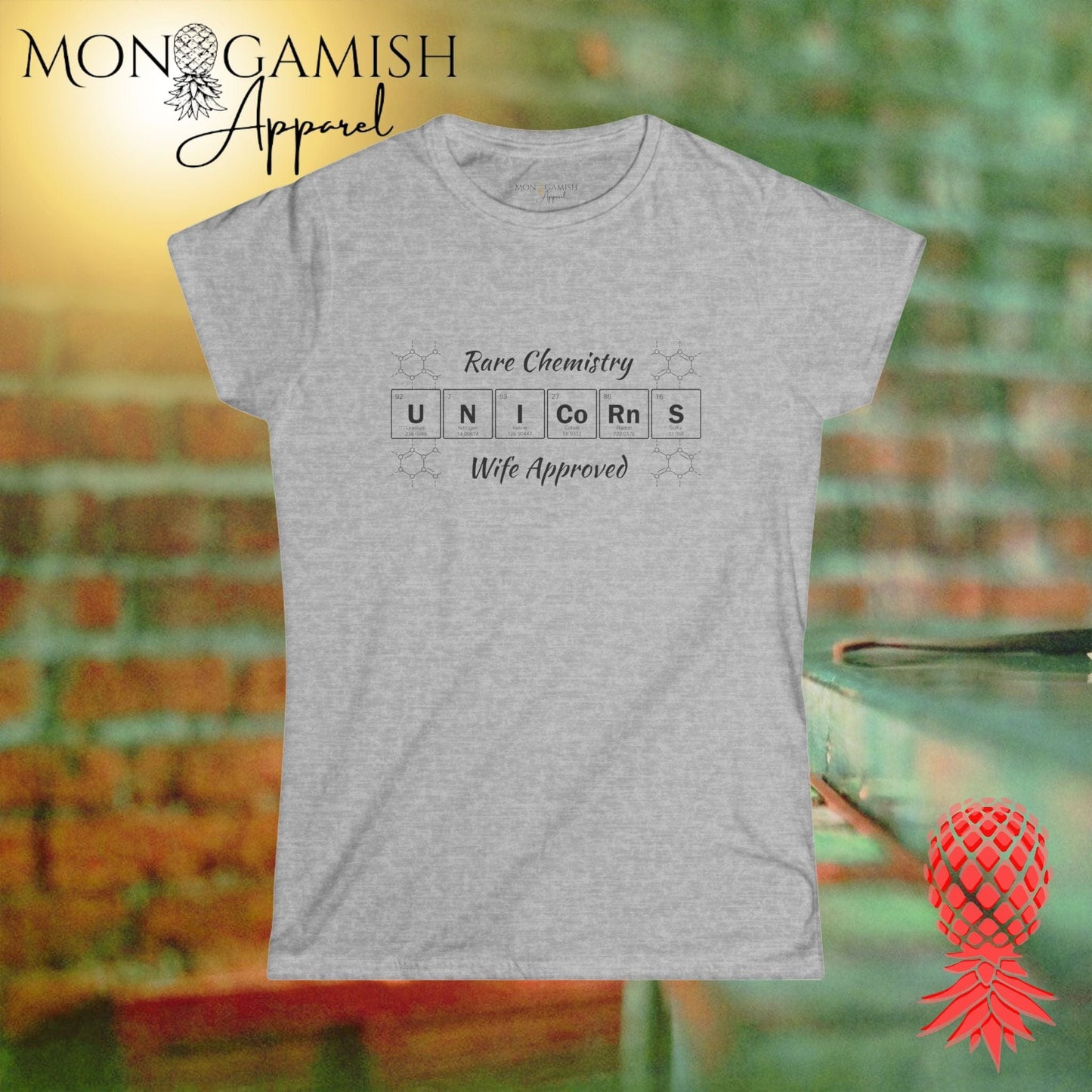 Unicorn Chemistry, Husband Approved Women's Tee