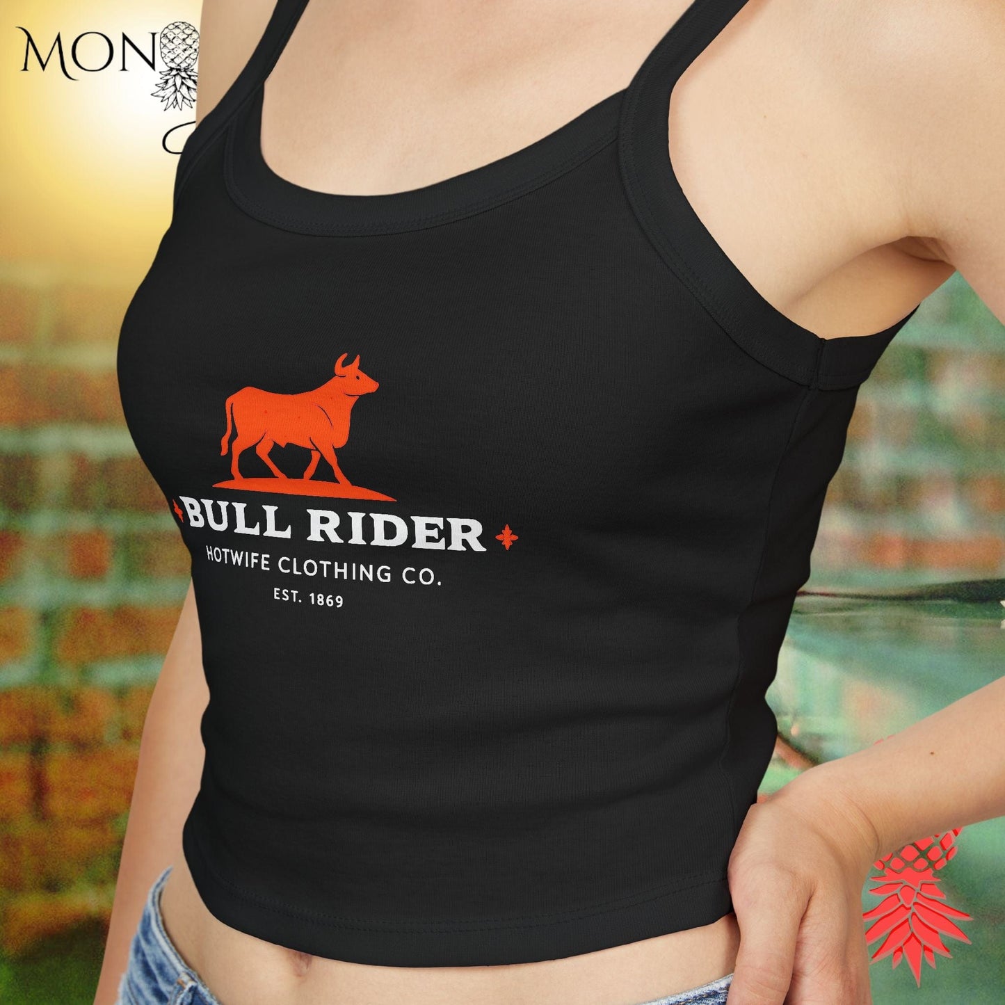 Bull Rider Ladies Crop Tank