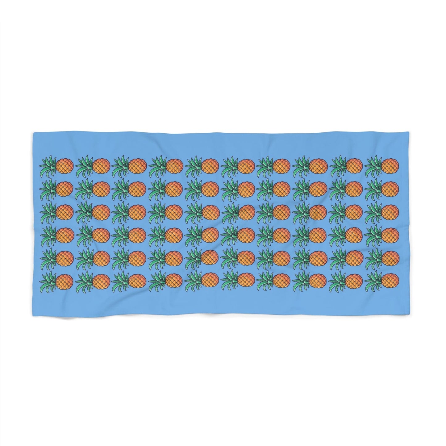 Blue Upside Down Pineapple Beach Towel Swinger Lifestyle Pool Resort Towel