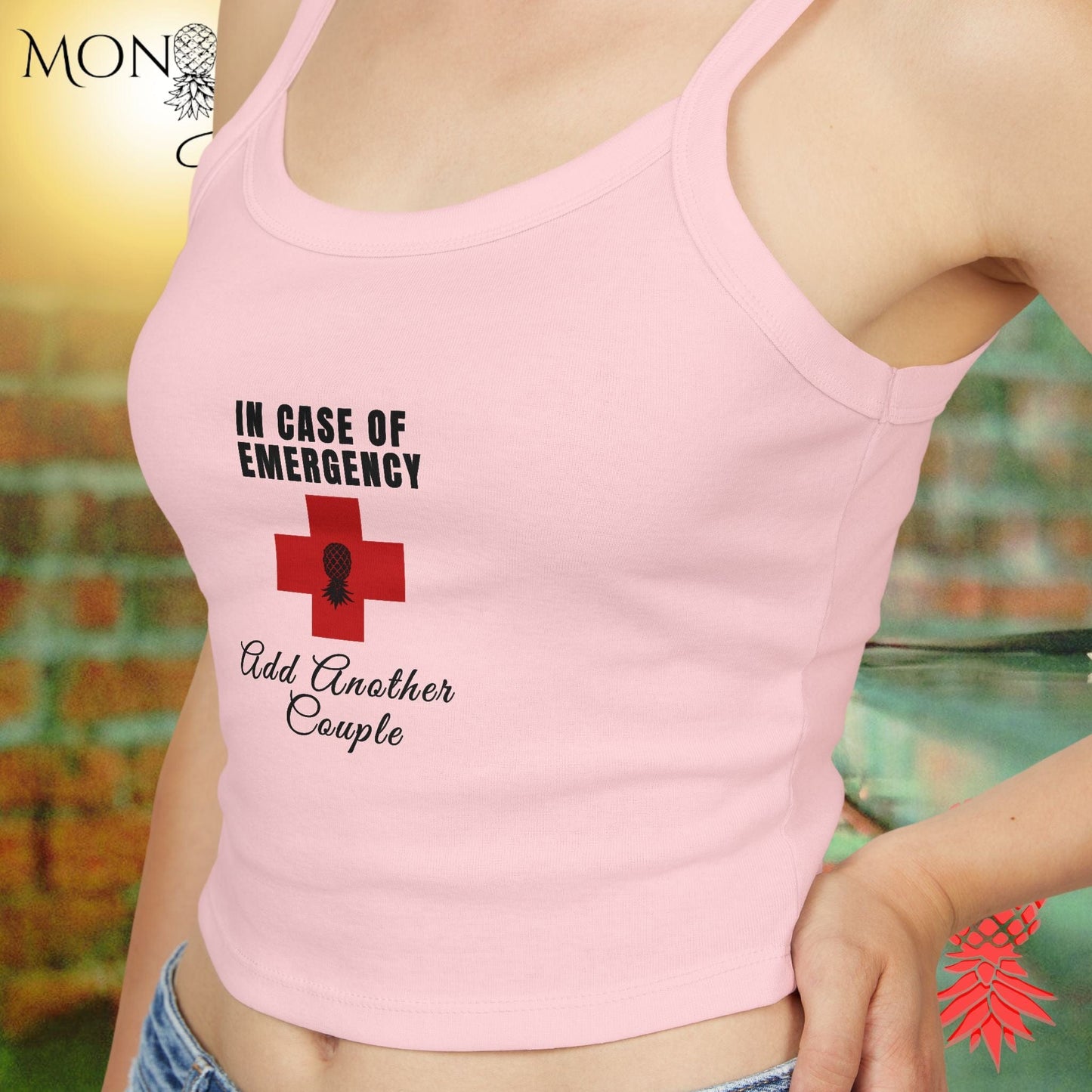 In Case of Emergency Ladies Crop Tank