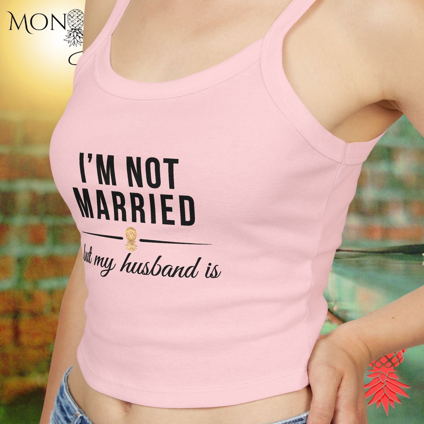 I'm Not Married Ladies Crop Tank