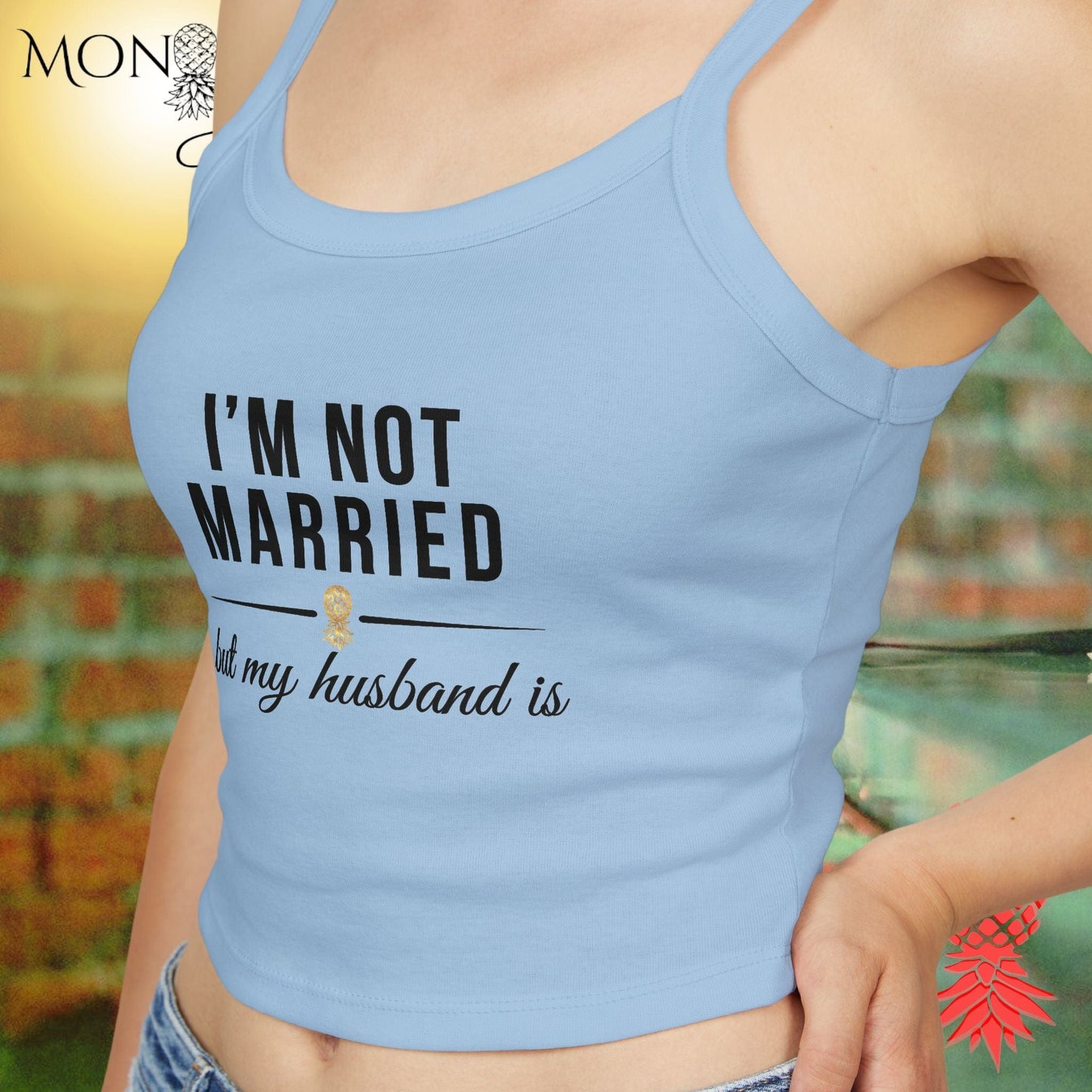 I'm Not Married Ladies Crop Tank