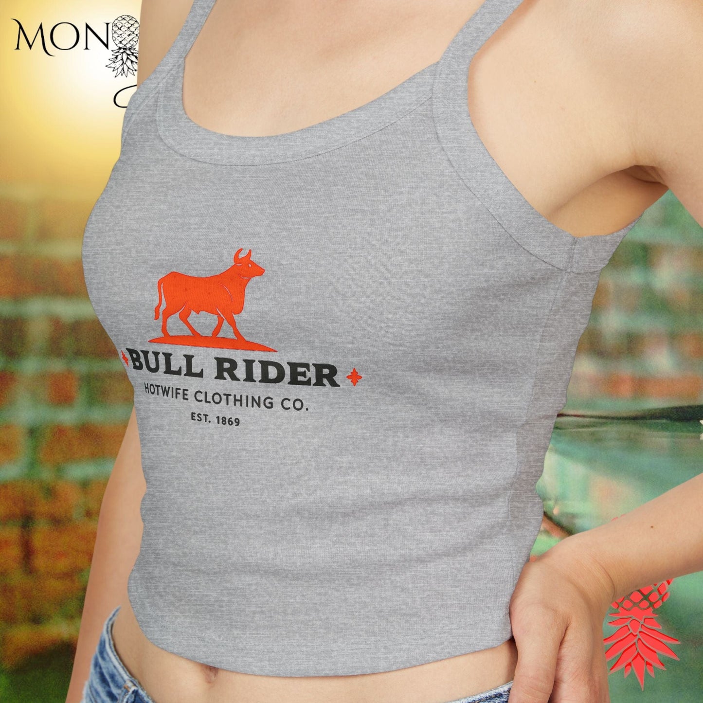 Bull Rider Ladies Crop Tank