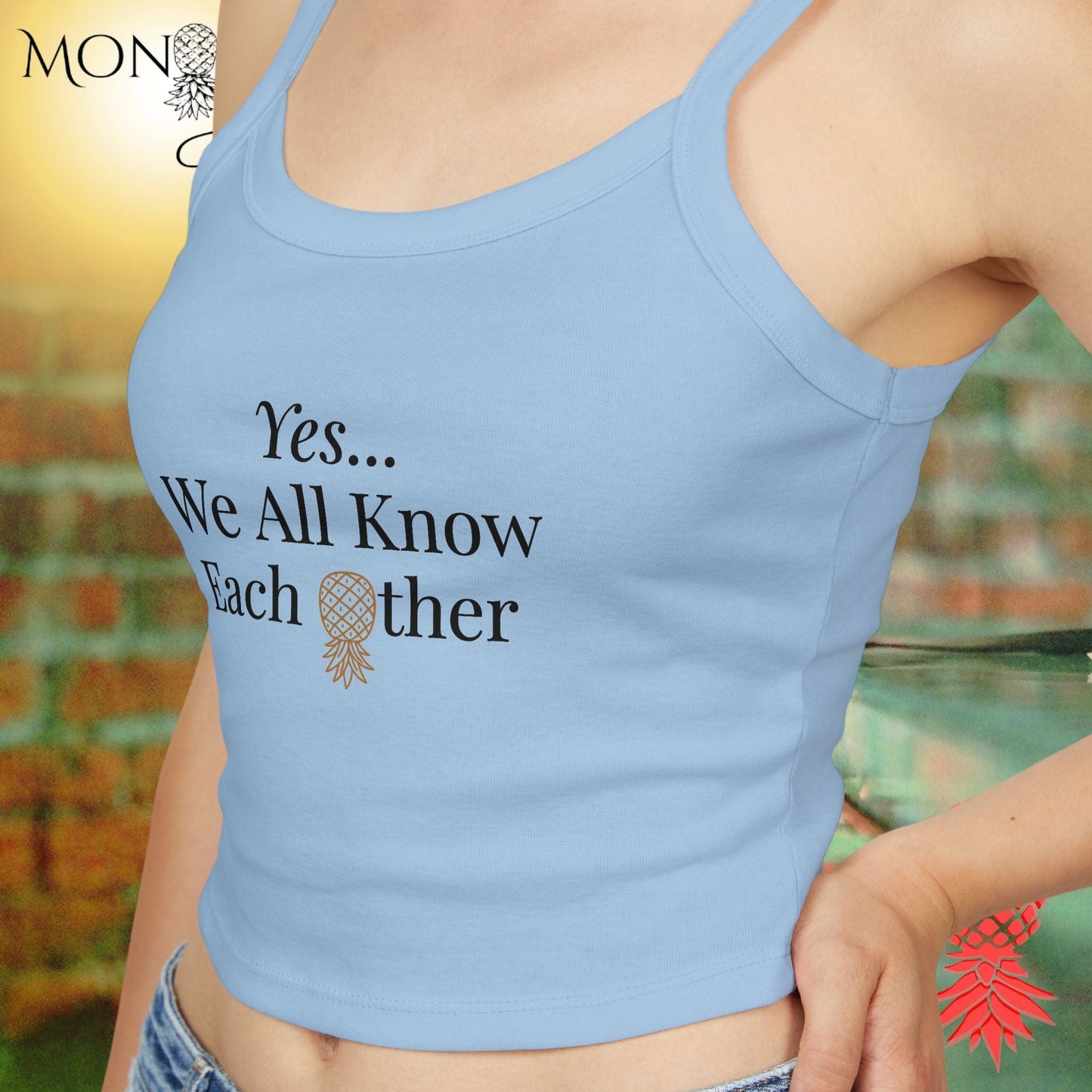 Yes We Know Each Other Ladies Crop Tank
