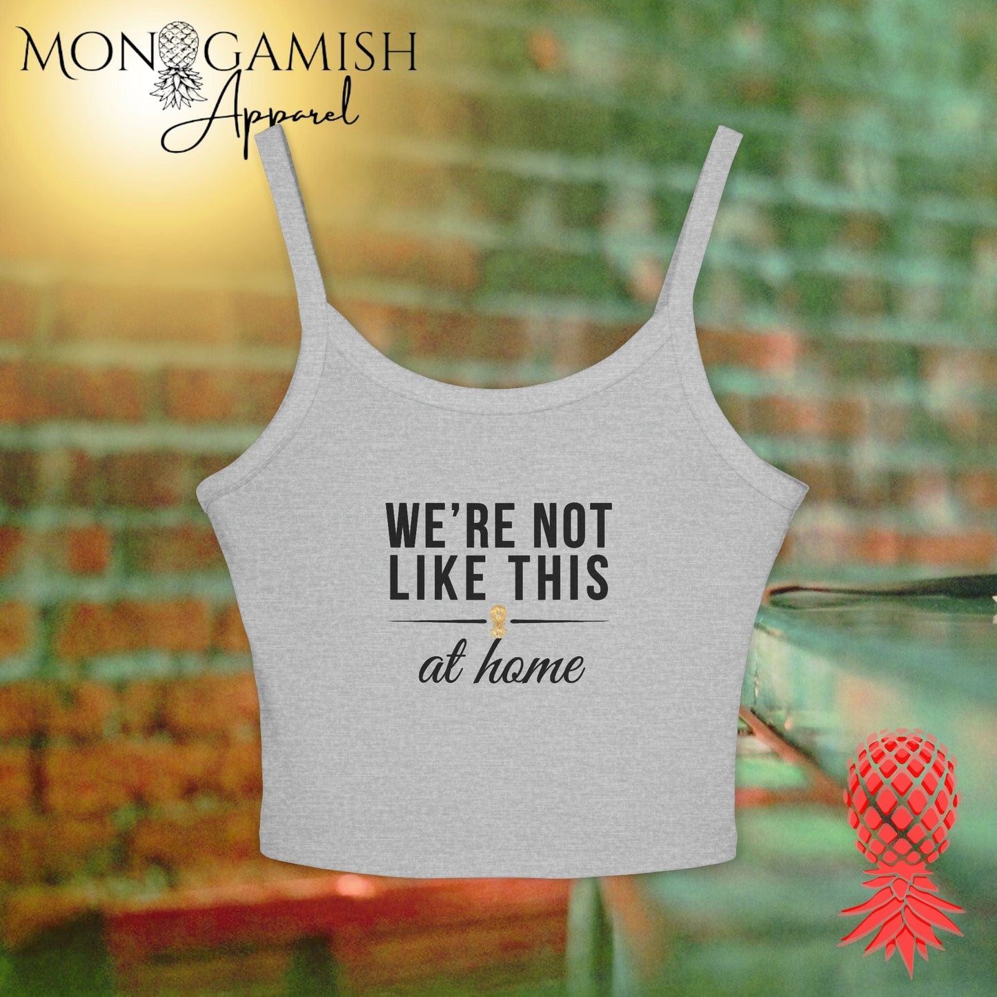 Not Like This at Home Ladies Crop Tank