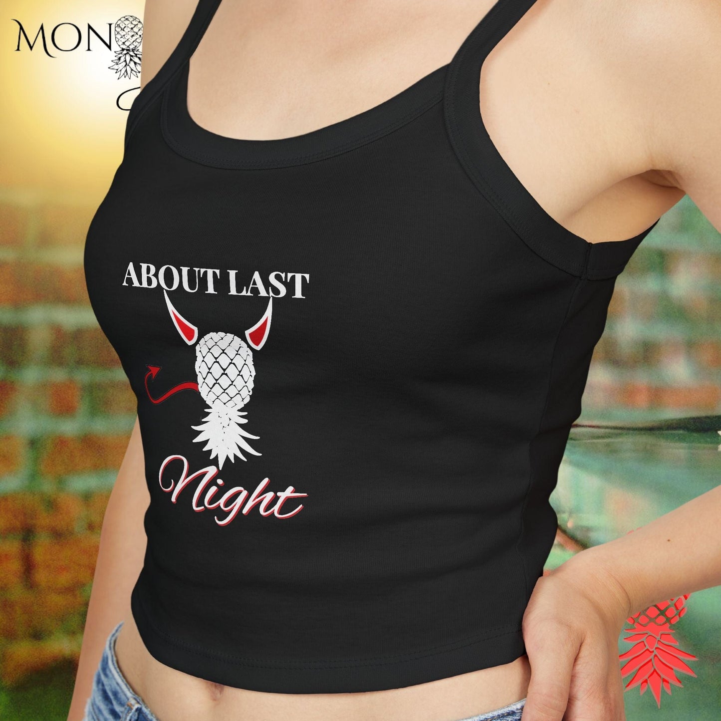 About Last Night Ladies Crop Tank