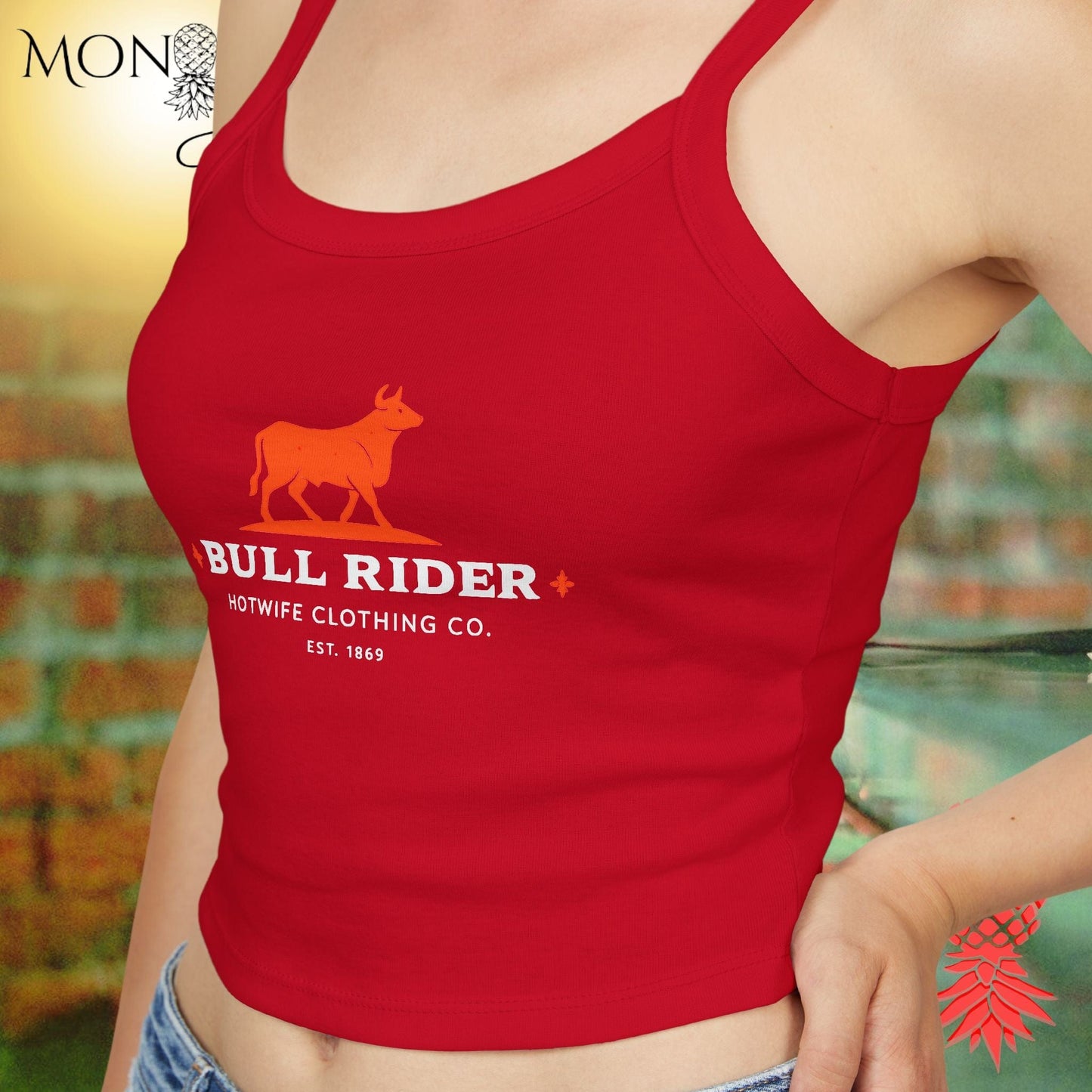 Bull Rider Ladies Crop Tank