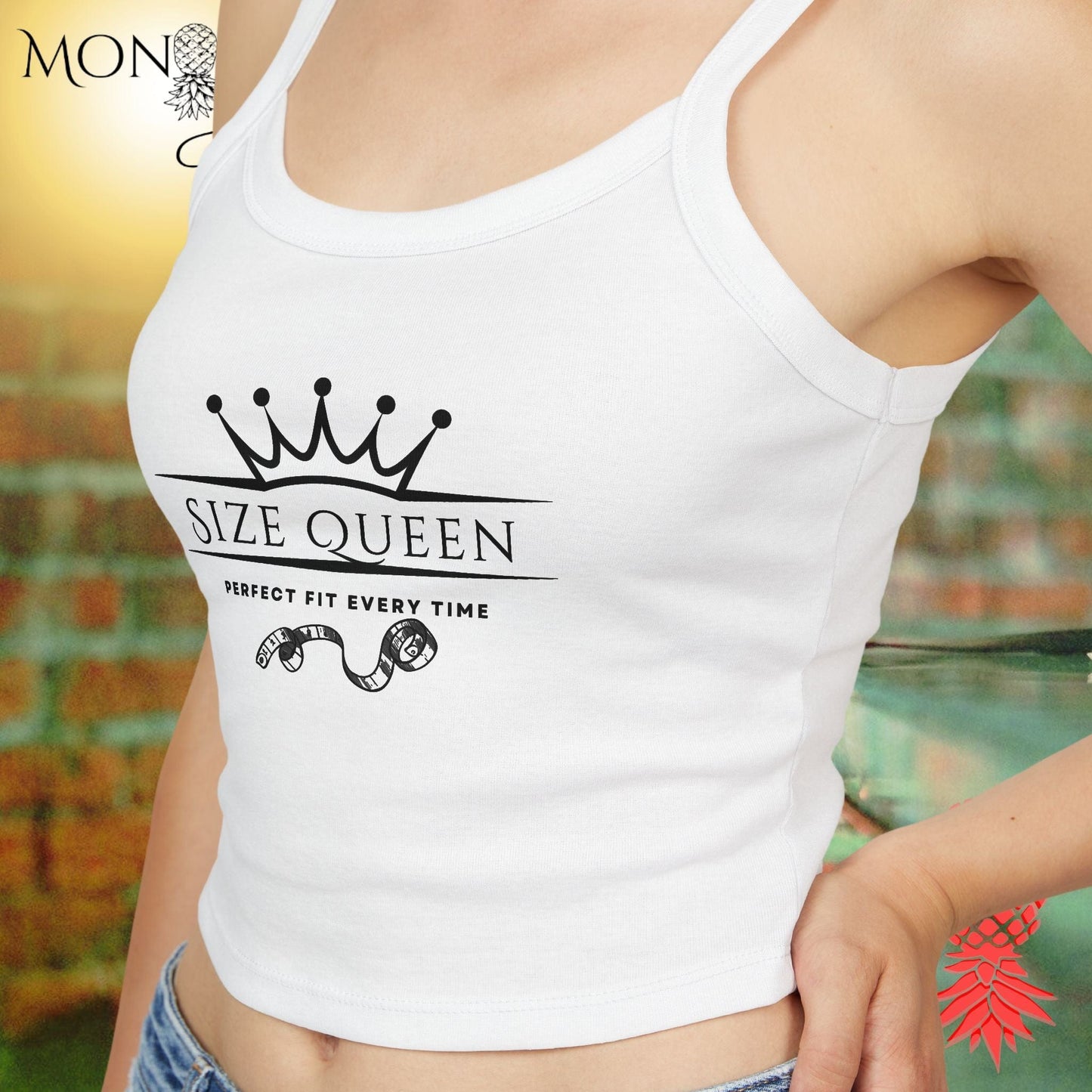 Size Queen Ladies Crop Tank