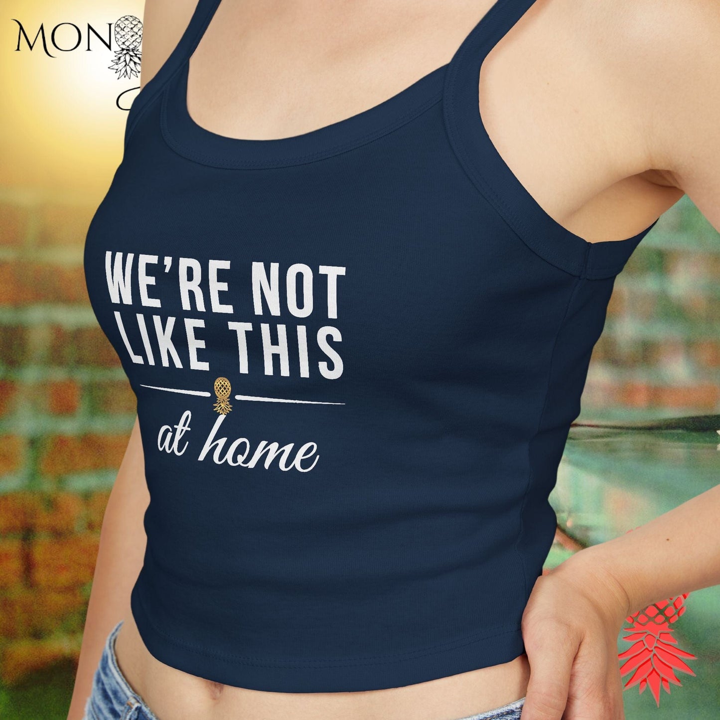 Not Like This at Home Ladies Crop Tank
