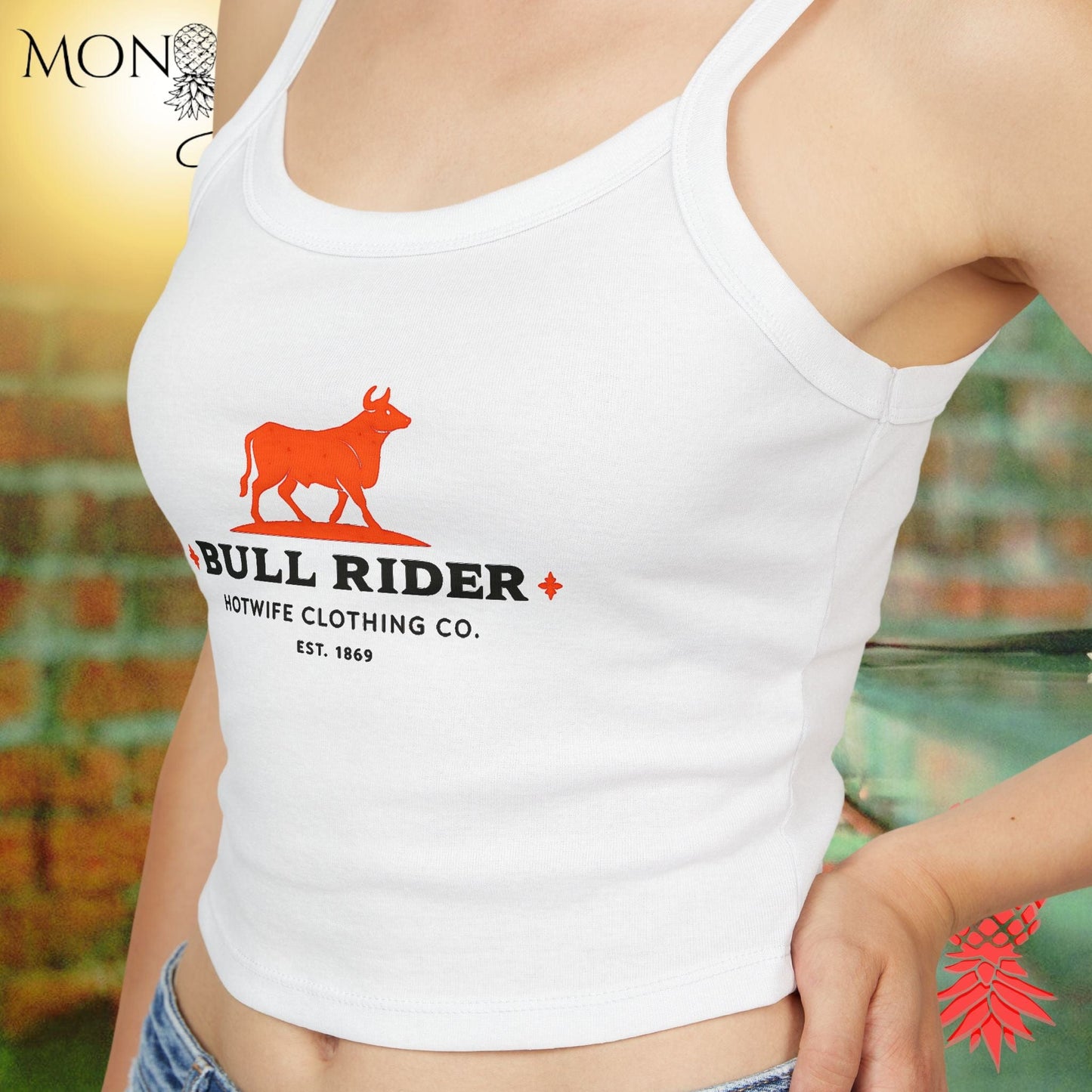 Bull Rider Ladies Crop Tank