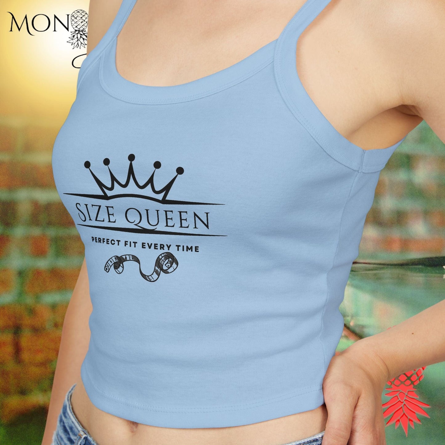 Size Queen Ladies Crop Tank
