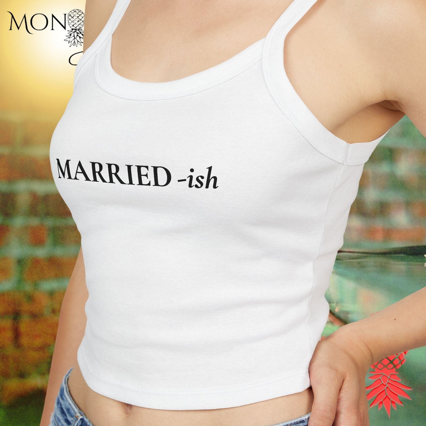 Married-ish Ladies Crop Tank