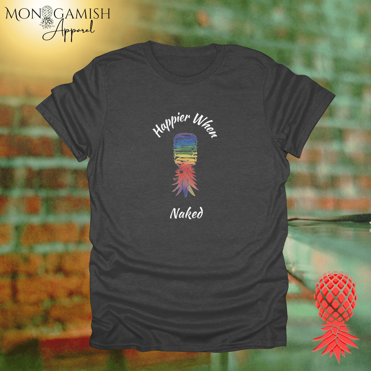 Happier When Naked Unisex Tee