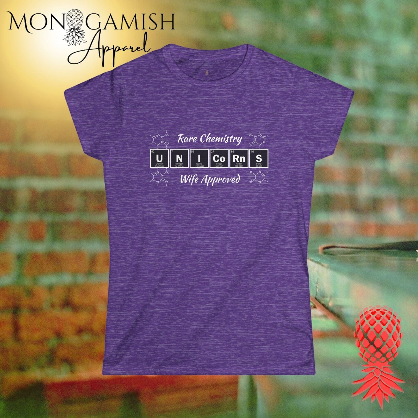 Unicorn Chemistry, Husband Approved Women's Tee