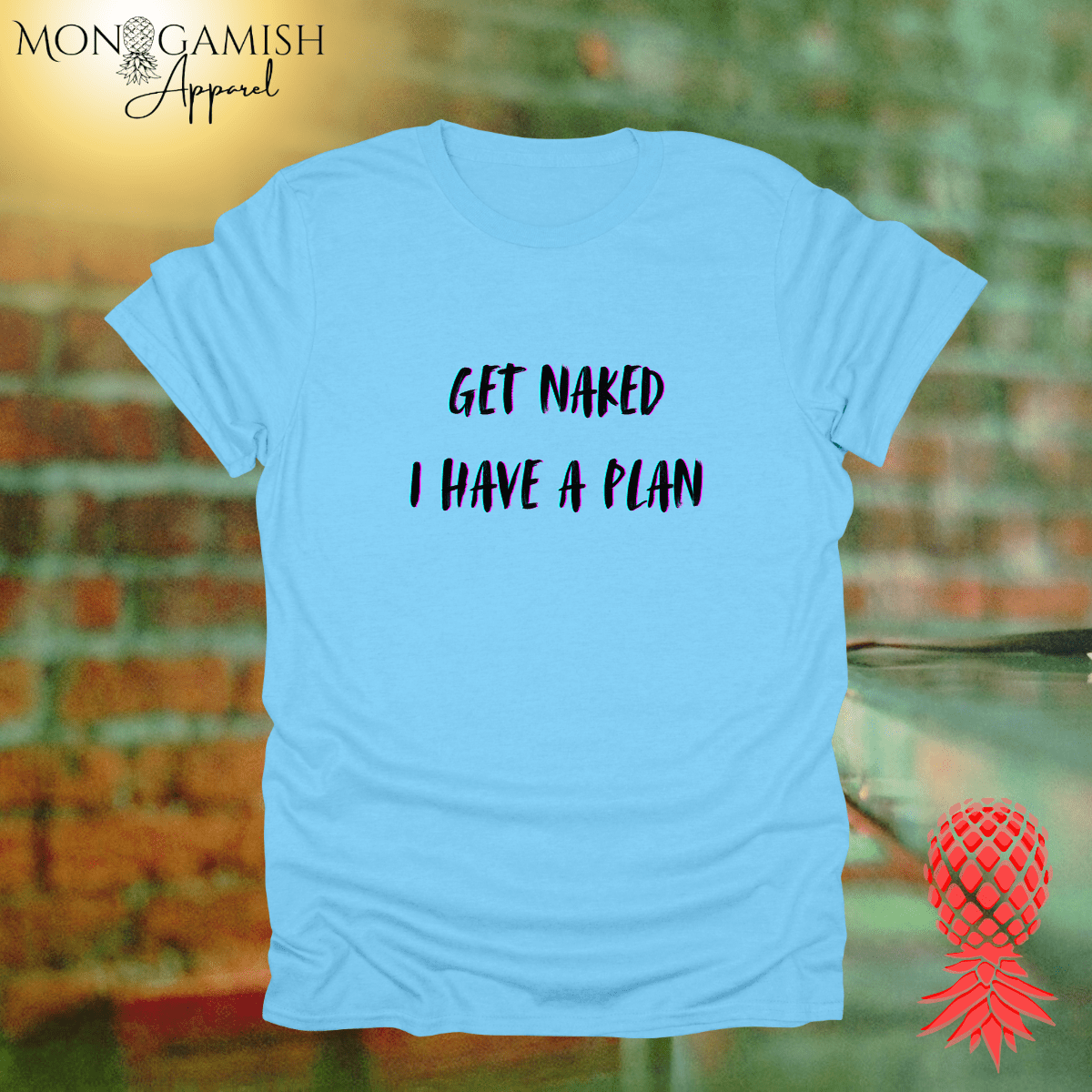 Get Naked, I Have a Plan Unisex Tee