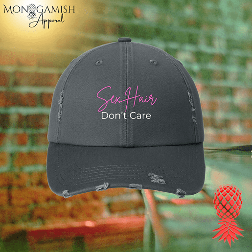 Sex Hair Don't Care Distressed Hat