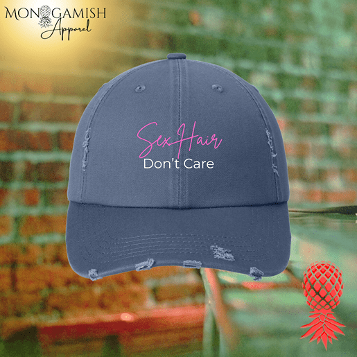 Sex Hair Don't Care Distressed Hat