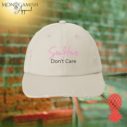 Sex Hair Don't Care Distressed Hat