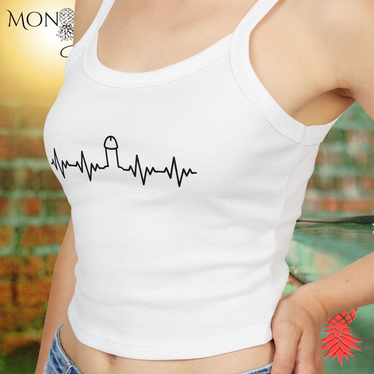 Heartbeat Hard On Ladies Crop Tank