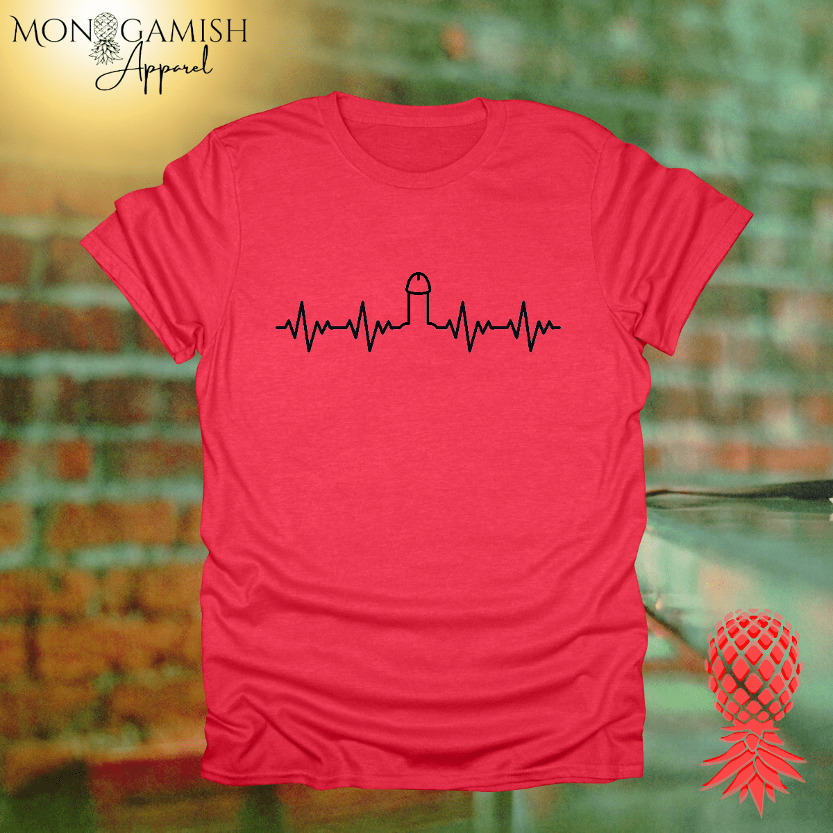 Heartbeat Hard On Unisex Tee
