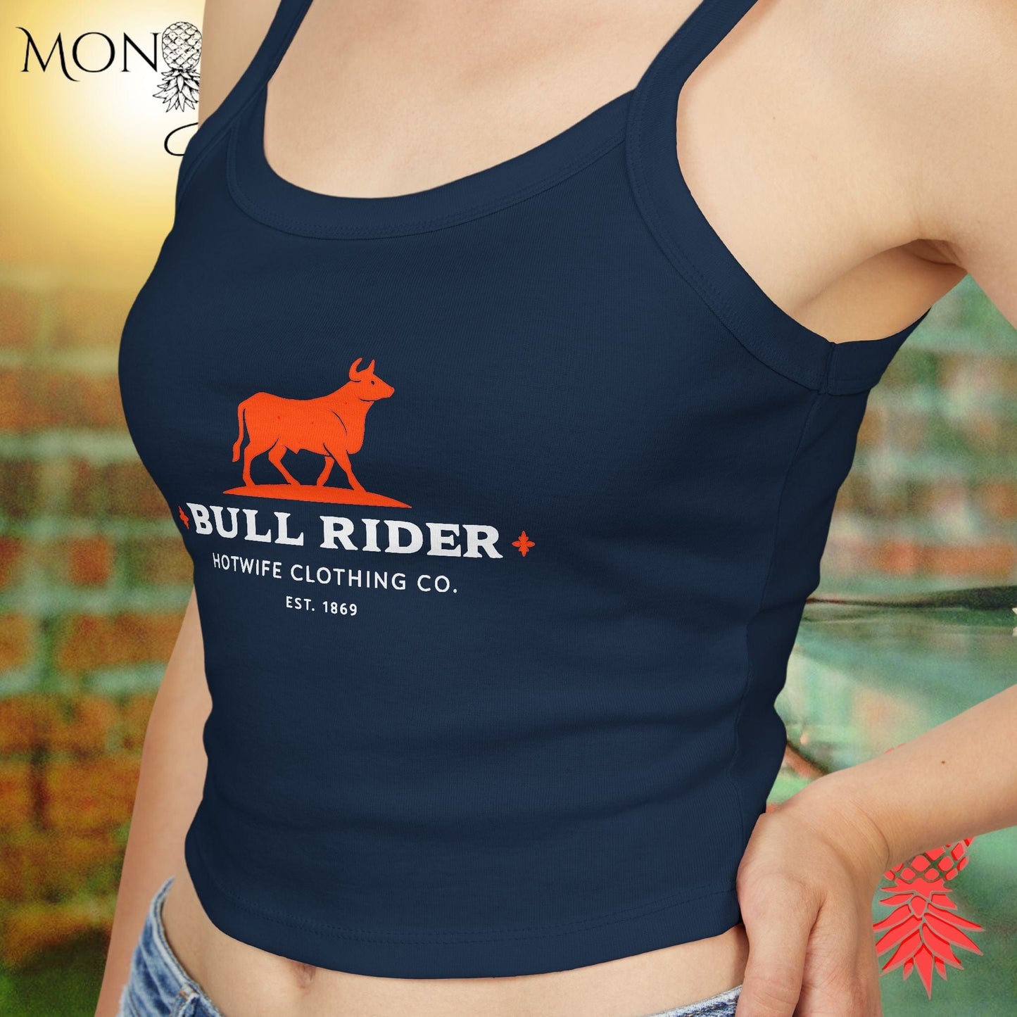 Bull Rider Ladies Crop Tank
