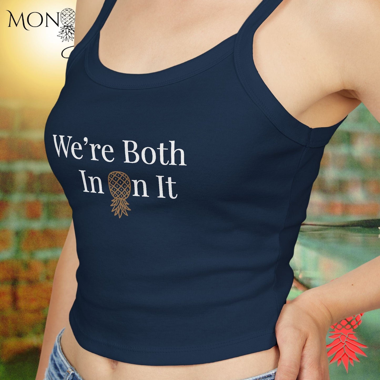 We're Both In On It Ladies Crop Tank