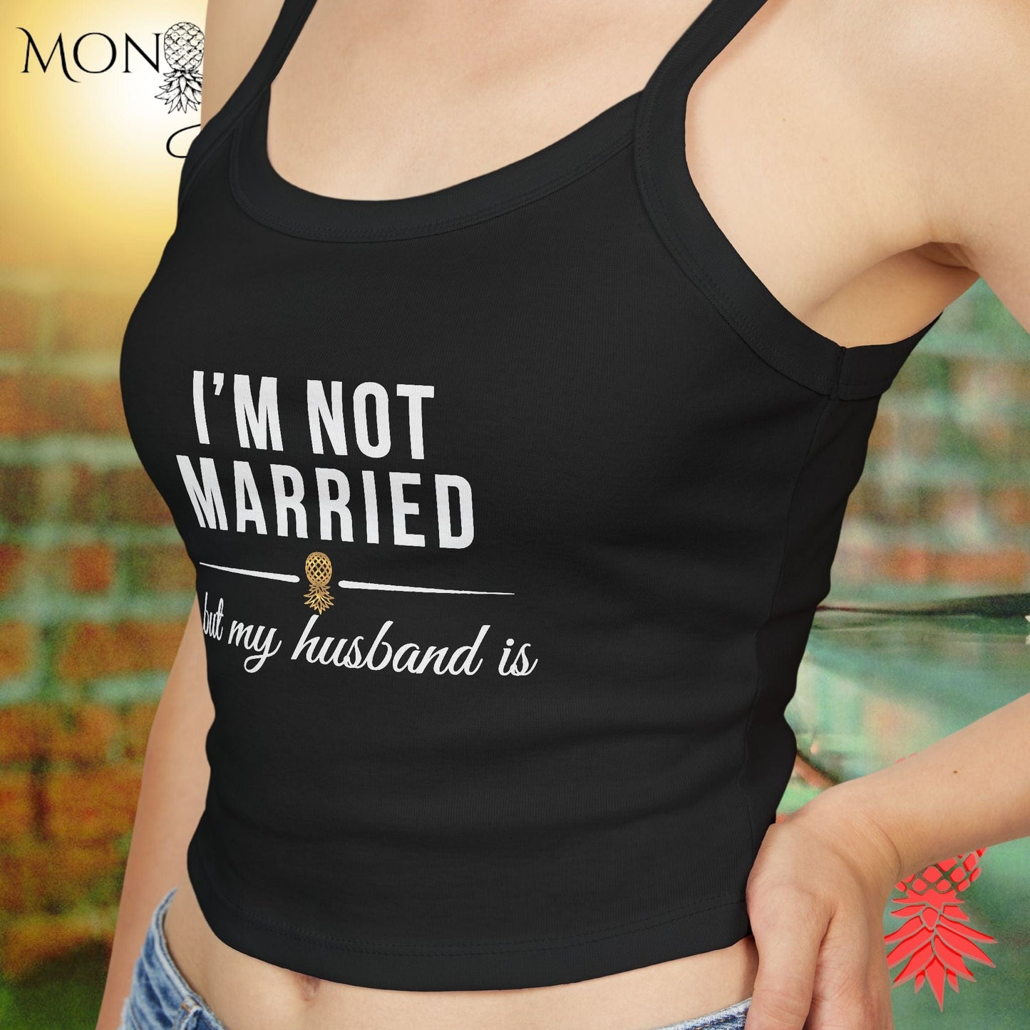 I'm Not Married Ladies Crop Tank