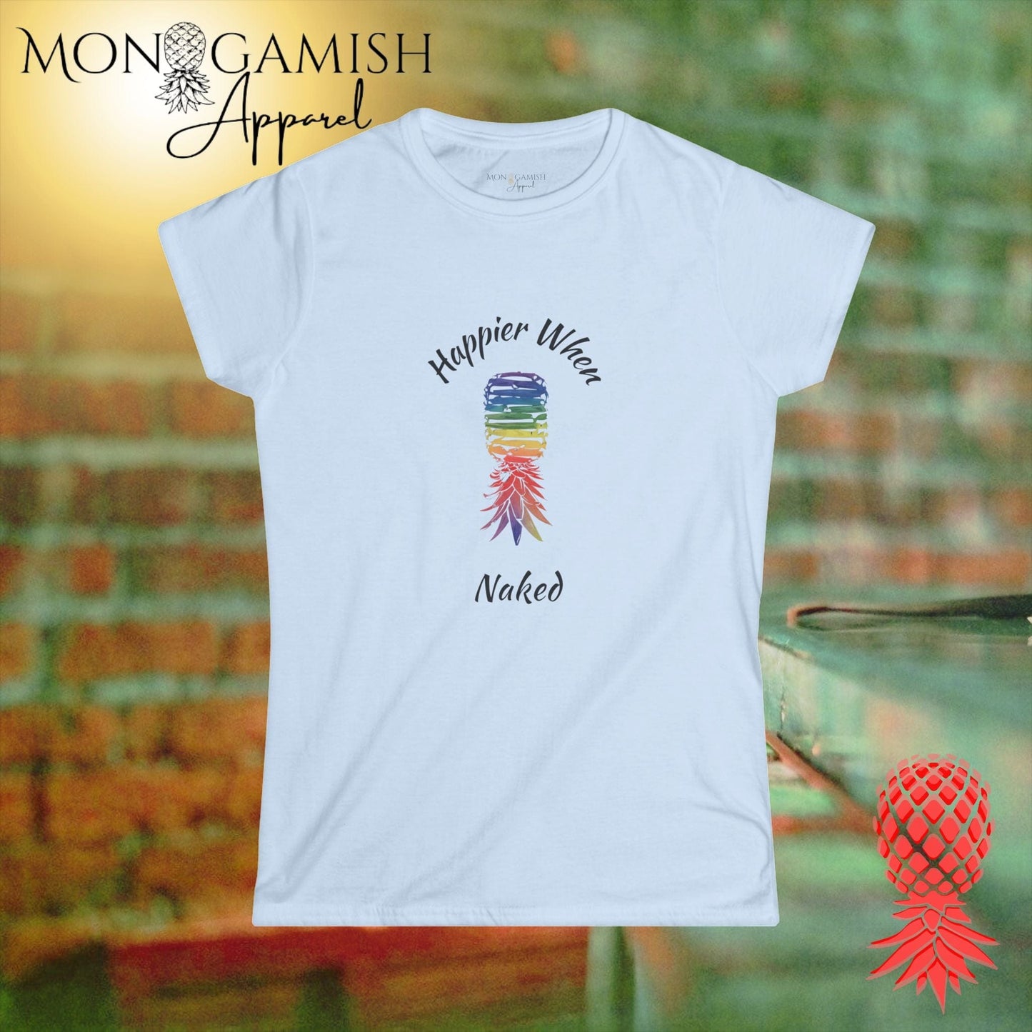 Happier When Naked Women's Tee