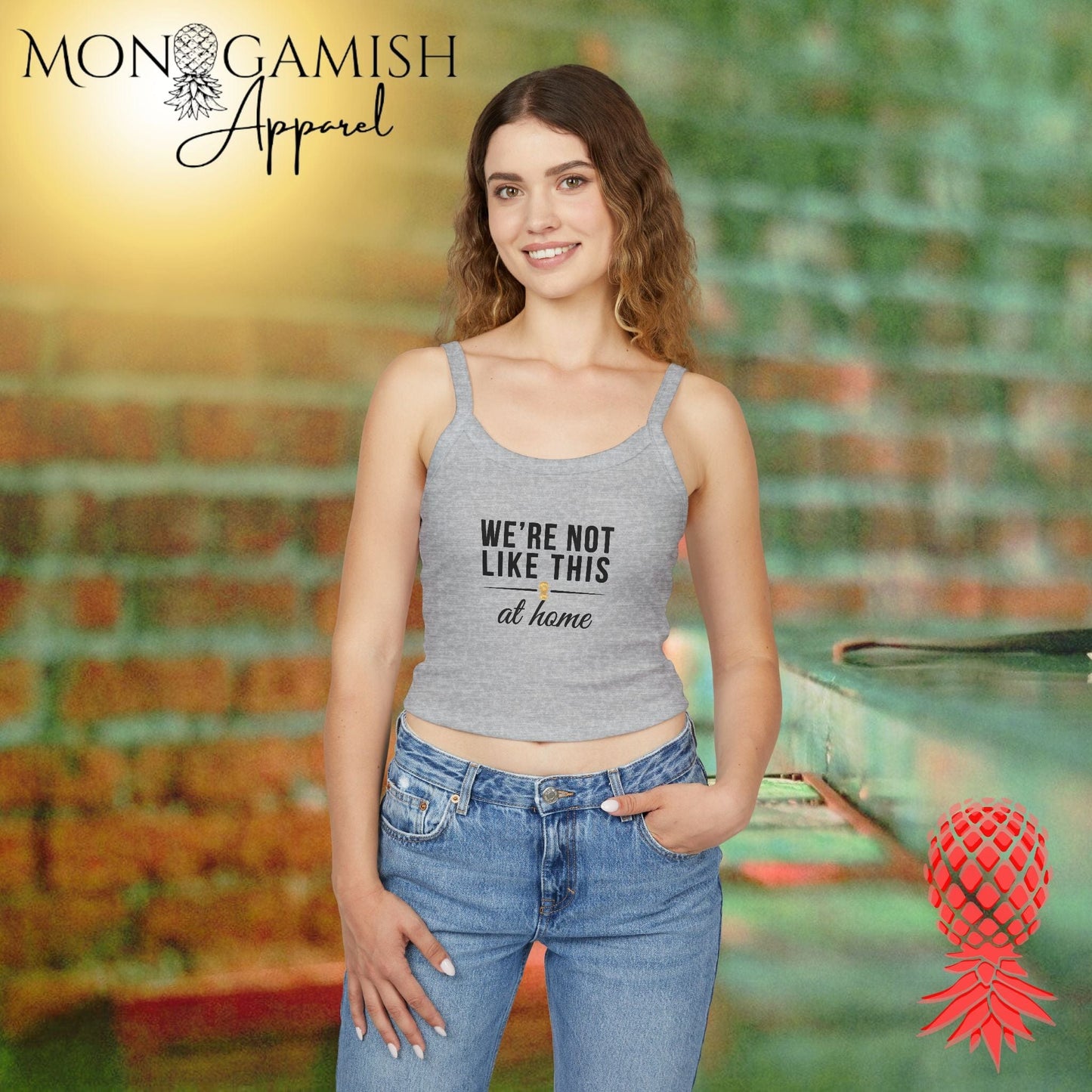 Not Like This at Home Ladies Crop Tank