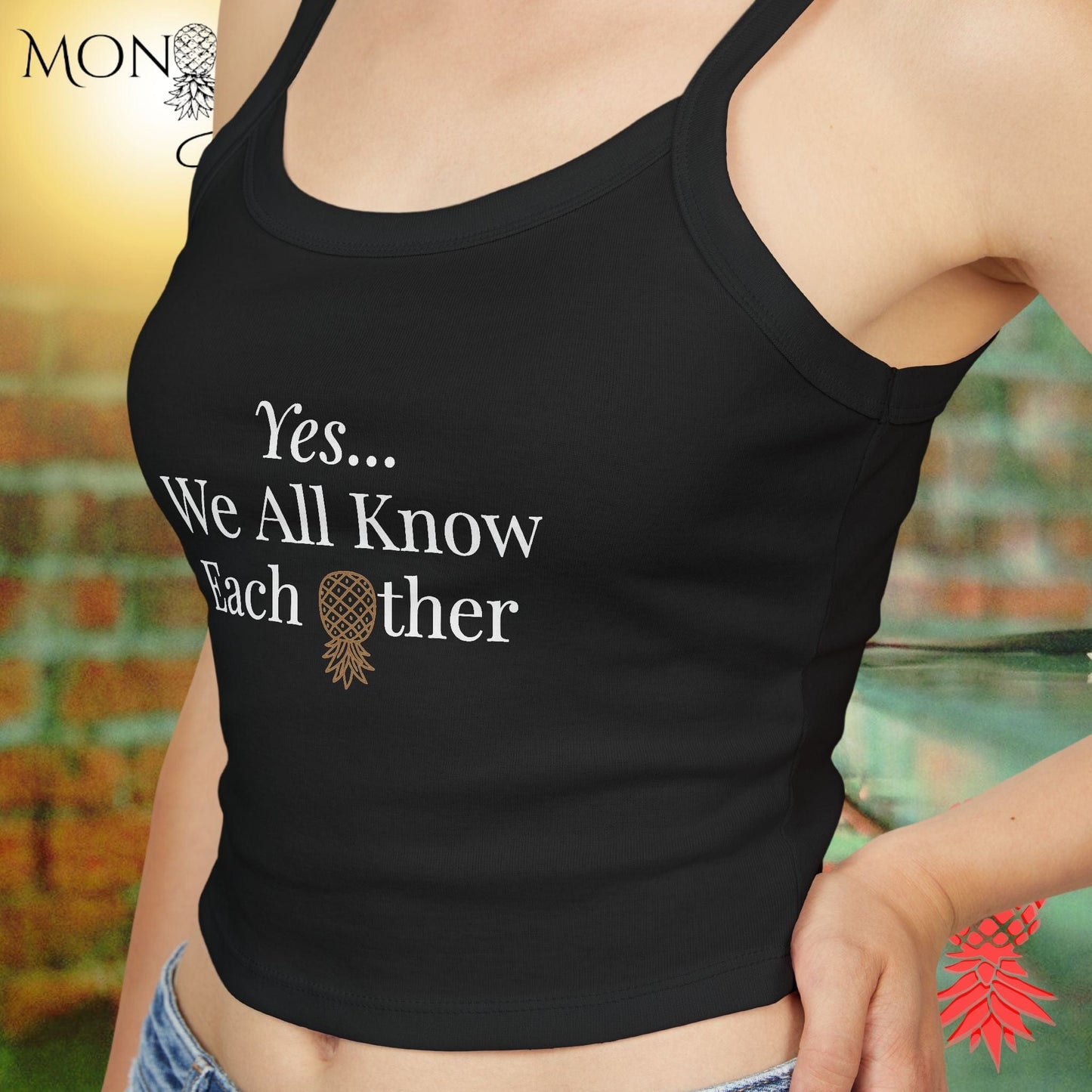 Yes We Know Each Other Ladies Crop Tank
