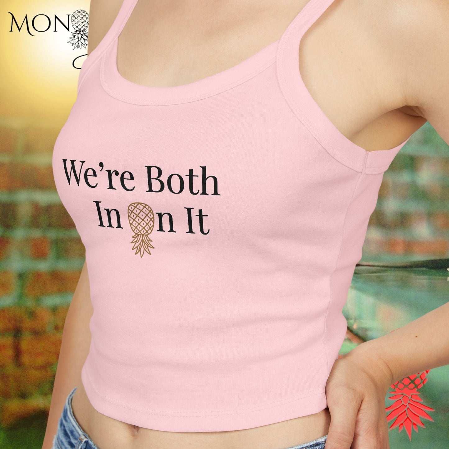 We're Both In On It Ladies Crop Tank