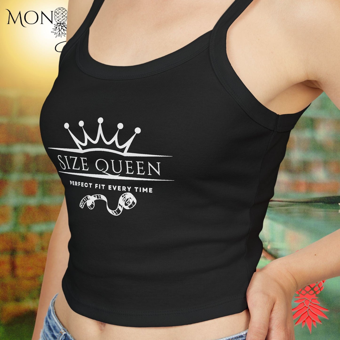 Size Queen Ladies Crop Tank