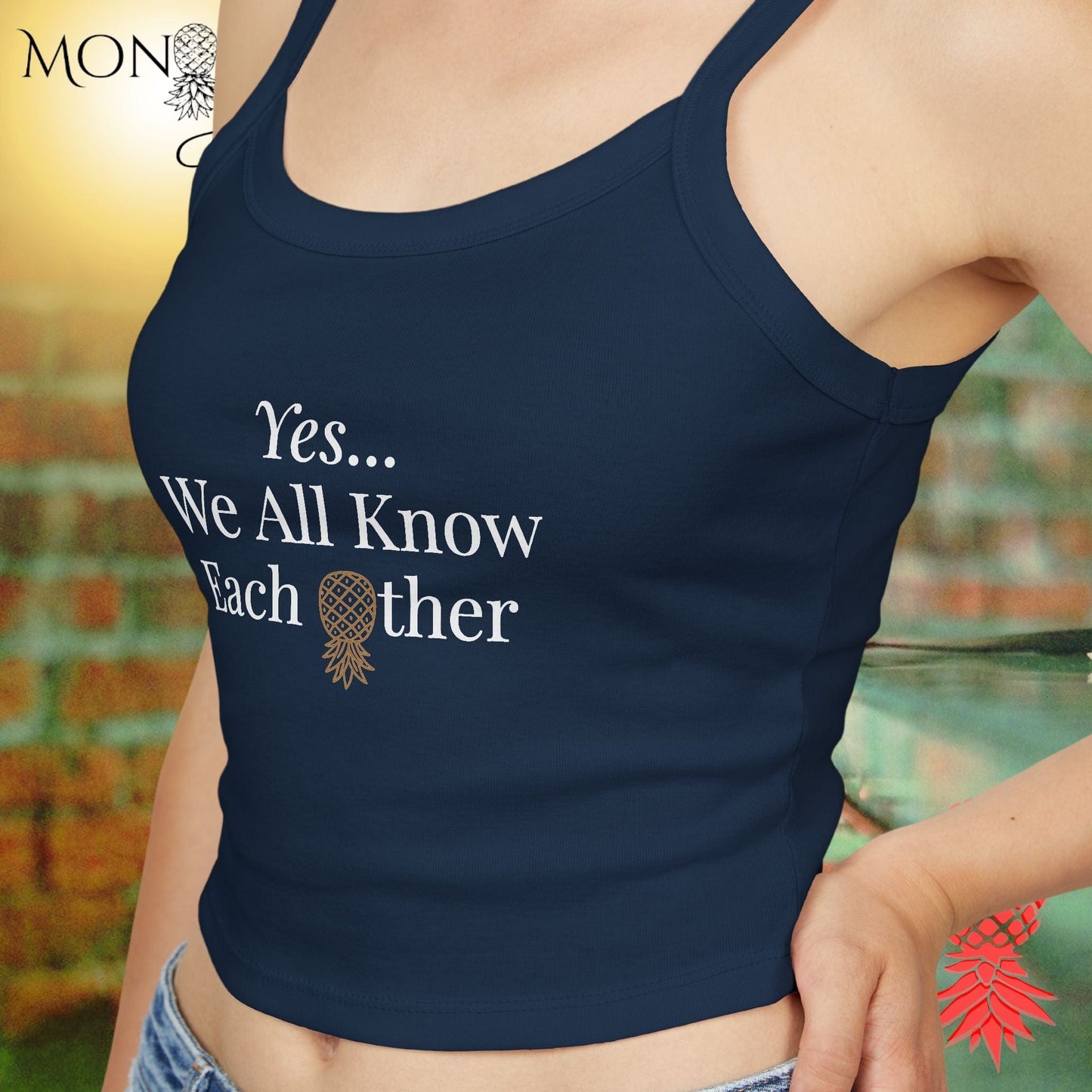 Yes We Know Each Other Ladies Crop Tank