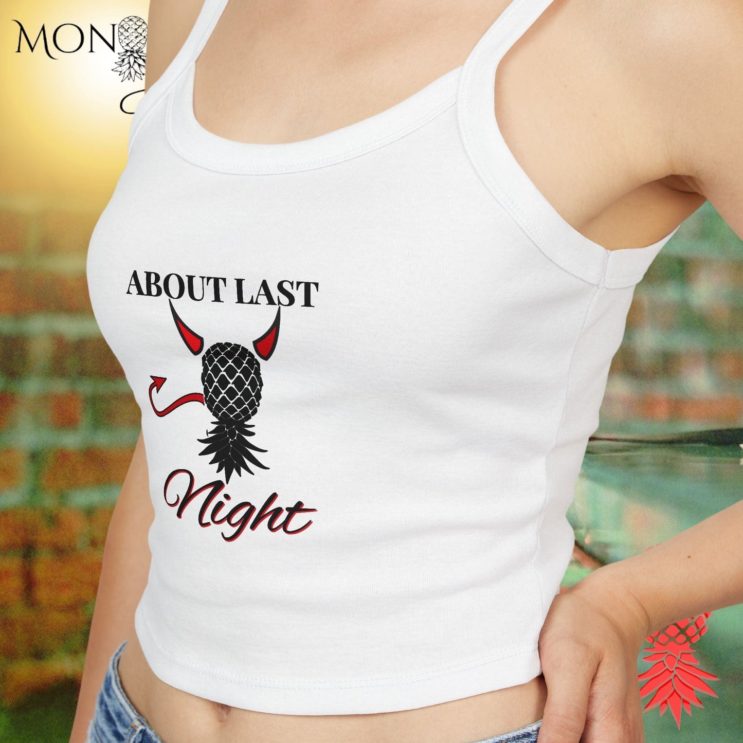 About Last Night Ladies Crop Tank