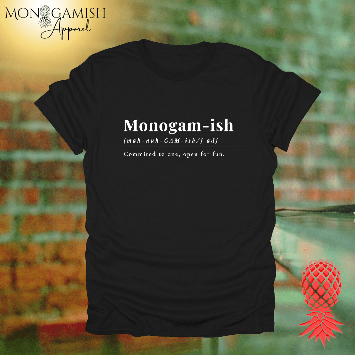 Monogamy Committed but Open Unisex Tee