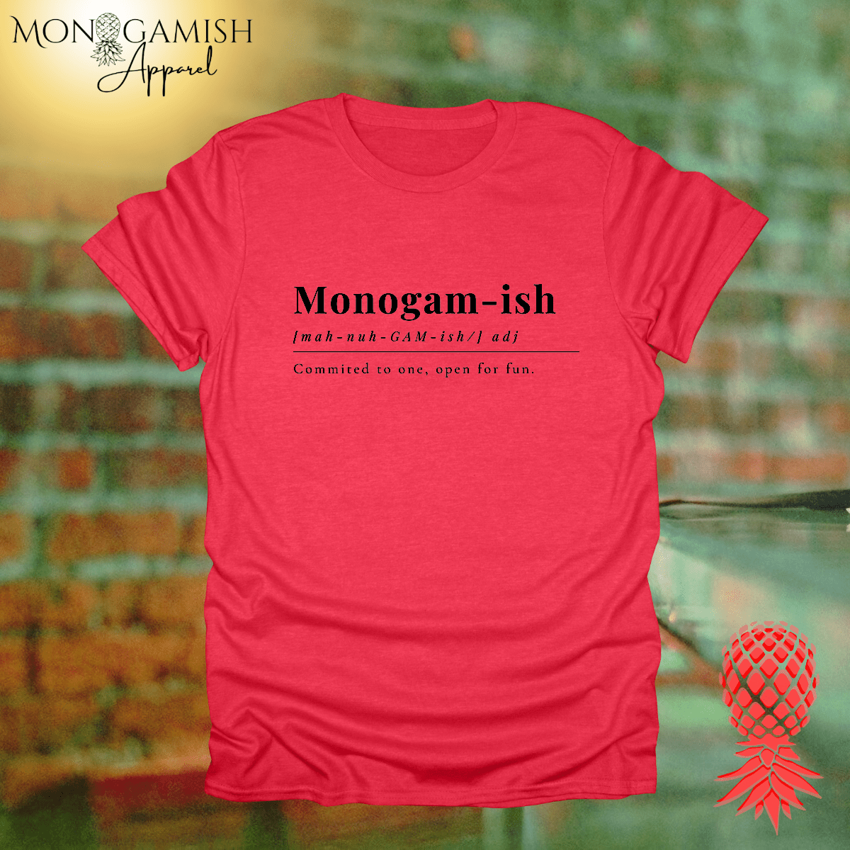 Monogamy Committed but Open Unisex Tee