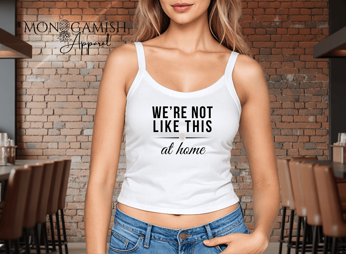 Not Like This at Home Ladies Crop Tank