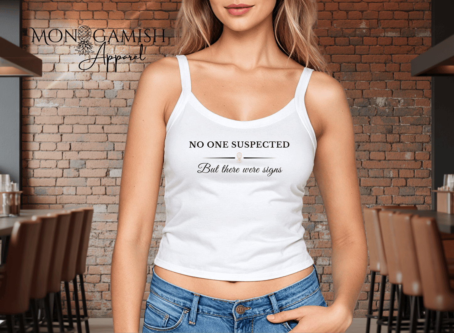 There Were Signs Ladies Crop Tank